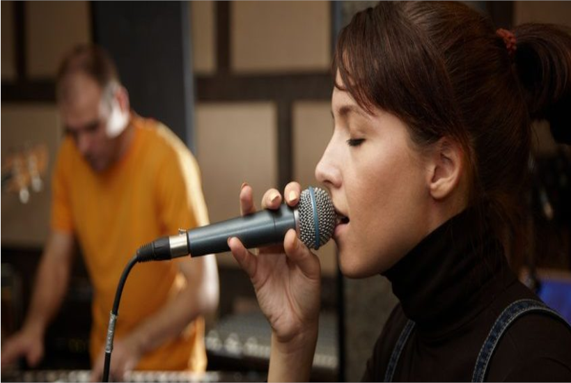 Cantante en estudio