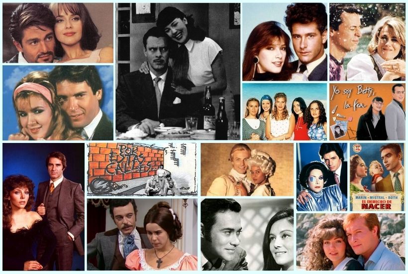 Collage de imagenes de telenovelas