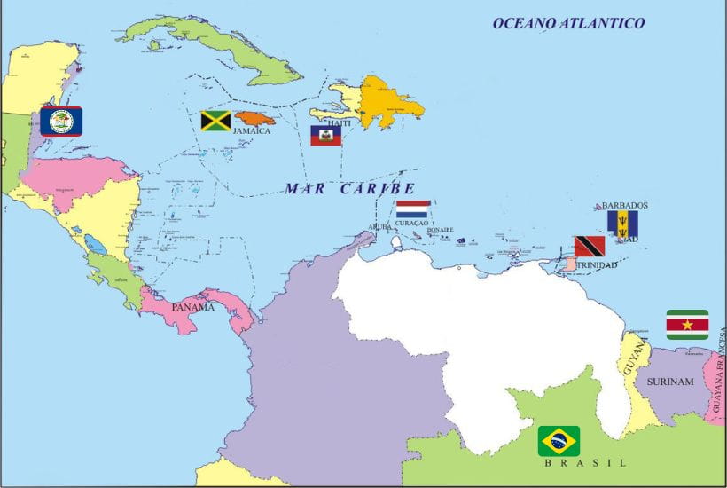 Mapa del Caribe